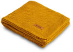 Sensillo Bumbac tricotat pătură pentru copii 100 x 80 cm muștar Lenjerii de pat bebelusi‎, patura bebelusi