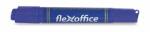 FlexOffice Alkoholos marker, 0, 8/6, 0 mm, kúpos/vágott, kétvégű, FLEXOFFICE "PM04", kék (FO-PM04BLUE) - mystock
