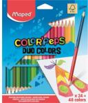 Maped Színes ceruza készlet, háromszögletű, kétvégű, MAPED "Color`Peps Duo", 48 különböző szín (829602FC)
