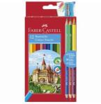 Faber-Castell Színes ceruza készlet, hatszögletű, FABER-CASTELL, 12 különböző szín + 3 db bicolor ceruza (110312) - mystock