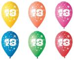  Léggömb, 26cm, számos, 18, 5db/cs (11-PRINT18) - mystock