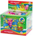 Keyroad Hegyező 1 lyukú tartályos, fedeles, multifunkciós 18 db/display Keyroad Duo Sharpy vegyes színek (KR971606) - mystock