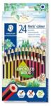 STAEDTLER Színes ceruza készlet, hatszögletű, STAEDTLER "Noris Colour 185", 24 különböző szín (185 CD24 02) - mystock