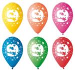  Léggömb, 26cm, számos, 9, 5db/cs (11-PRINT9)