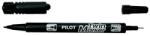 Pilot Alkoholos marker, 0, 8/2 mm, kétvégű, PILOT "Twin", fekete (SCA-TM-B-BG)