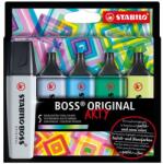 STABILO Szövegkiemelő készlet, 2-5 mm, STABILO "BOSS original Arty", 5 hideg szín (70/5-02-2-20) - mystock