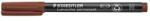 STAEDTLER Alkoholos marker, OHP, 1 mm, STAEDTLER "Lumocolor 317 M", barna (317-7) - mystock