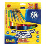 Astra Színes ceruza ASTRA duo ajándék hegyezővel 24 színű (312116004) - mystock