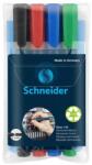 Schneider Alkoholos marker készlet, 1-3 mm, kúpos, SCHNEIDER "Maxx 130", 4 különböző szín (113094)