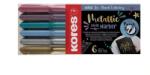 Kores Ecsetirón készlet, KORES "Metallic Style", 6 metál szín (21461)