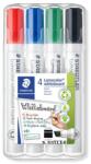 STAEDTLER Táblamarker készlet, 2-5 mm, vágott, STAEDTLER "Lumocolor 351 B", 4 különböző szín (351 B WP4)