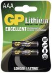 GP Batteries GP B15112 (LR03/HR03) AAA mikro ceruza lítium elem 2db/bliszter (B15112) - mystock