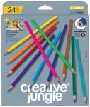SaKOTA Színes ceruza CREATIVE JUNGLE grey háromszögletű 24db/készlet (ABA0242) - mystock