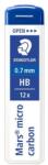 STAEDTLER Grafitbél, HB, 0, 7mm, STAEDTLER "Mars Micro Carbon 250", 12szál/tubus (250 07-HB) - mystock