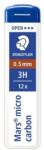 STAEDTLER Grafitbél, 3H, 0, 5mm, STAEDTLER "Mars Micro Carbon 250", 12szál/tubus (250 05-3H) - mystock