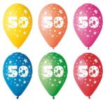  Léggömb, 26cm, számos, 50, 5db/cs (11-PRINT50)