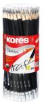 Kores Grafitceruza radírral, HB, háromszögletű, KORES, 72db/cs (92372)