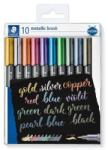 STAEDTLER Dekormarker, 1-6 mm, kúpos, STAEDTLER "8321", 10 különböző metál szín (8321 TB10)