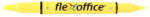 FlexOffice Szövegkiemelő, 1, 0/4, 0mm, kétvégű, FLEXOFFICE "HL01", sárga, 12db/cs (FO-HL01Y) - mystock