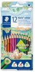STAEDTLER Színes ceruza készlet, háromszögletű, STAEDTLER "Noris Colour 187", 12 különböző szín (187 C12)