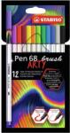 STABILO Ecsetirón készlet, STABILO "Pen 68 brush ARTY", 12 különböző szín (568/12-21-20)