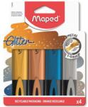 Maped Szövegkiemelő készlet, 1-5 mm, MAPED "Glitter Fluo Peps", 4 különböző metálfényű szín (742000)