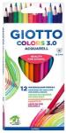 GIOTTO Színes ceruza GIOTTO Colors 3.0 aquarell háromszögletű 12db/készlet (2771 00) - mystock