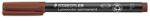STAEDTLER Alkoholos marker, OHP, 0, 6 mm, STAEDTLER "Lumocolor 318 F", barna (318-7) - mystock
