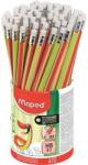 Maped Írástanuló grafitceruza radírral, ceruzatartó, HB, háromszögletű, MAPED "Kidy Learn", 72 darab (853602)