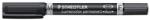 STAEDTLER Alkoholos marker, F/M, 0, 6/1, 5 mm, kúpos, kétvégű, STAEDTLER "Lumocolor Duo 348", fekete (348-9) - mystock