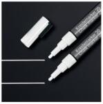 Sigel Folyékony krétamarker, kúpos hegy, 1-2mm SIGEL, fehér, 2db/cs (BA178)