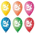  Léggömb, 26cm, számos, 3, 5db/cs (11-PRINT3)