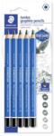 STAEDTLER Grafitceruza készlet, jumbo, hatszögletű, STAEDTLER " Mars Lumograph Jumbo 100J", 5 különböző keménység, 5db/bliszt (100J-S BK5)
