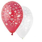  Léggömb, 30cm, szíves, 10db/cs (11-PRINTSZIVES)