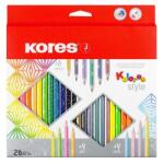 Kores Színes ceruza készlet, háromszögletű, KORES "Kolores Style", 26 különböző szín (93320) - mystock