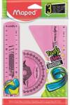 Maped Vonalzókészlet, műanyag, törhetetlen, 3 darabos, MAPED "Twist`n Flex (895024)