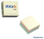 STICK N Öntapadó kockatömb, 76x76mm, 400 lap, STICK N, pasztell szivárvány (SN21013) - kecskemetirodaszer