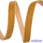  Csillogó bársony szalag 10mm x 10m - Arany