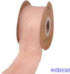  Hosszú szőrmés szalag 63mm x 2.7m - Púder rózsaszín