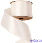  Fényes szatén szalag drótos szegéllyel 63mm x 5m - Fehér