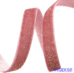  Csillogó bársony szalag 10mm x 10m - Mályva