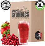 Szupergyümölcs Tőzegáfonyalé - Tőzegáfonya és alma 100% gyümölcslé - prémium, hidegen préselt, 3L Bag-in-Box