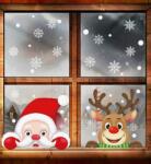 Vanco-Up Karácsonyi sztatikus ablakmatrica, Vanco-Up - Mikulás, rénszarvas, hópelyhek