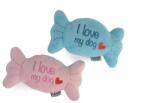 Camon Играчка за куче - плюшен бонбон " I love my dog" 15см (AH023)