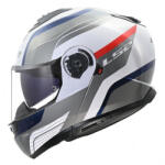 LS2 Strobe II Monza Alb/Albastru/Roșu Casca Moto Modular ECE 22.06 1700gr cu Sunvisor 56908 22 02 (02)