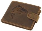 GreenDeed ponty nyomatos, RFID védett nyelves bőr pénztárca APR99T