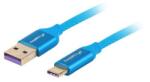 Lanberg Cablu Date/Incarcare Lanberg USB-A USB-C 1m Albastru (5901969416541)