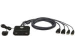 ATEN CS22HF 2-Port USB FHD HDMI Cable KVM Switch (CS22HF) - haztartasibolt