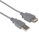 PremiumCord Kábel USB 2.0 hosszabbító A - A, M/F, 3m, szürke KUPAA3 (KUPAA3)