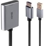 Lindy konverter HDMI - USB-C Converter USB tápellátással, szürke 43347 (43347)